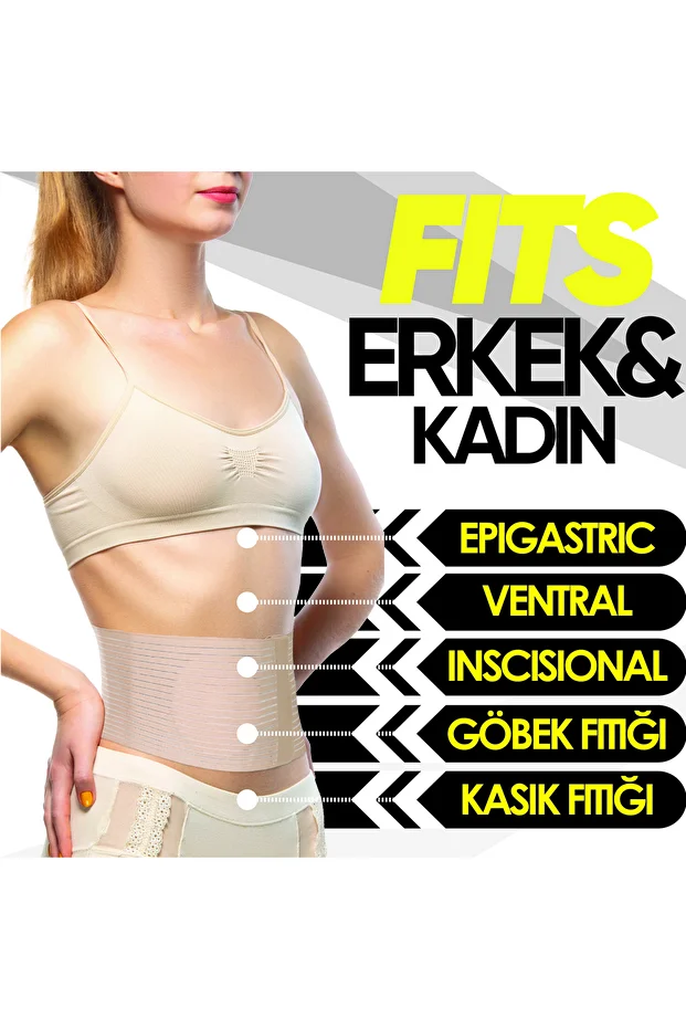 Göbek Fıtığı Korsesi - Premium Destek Pedi - Nefes Alabilir Esnek Kumaş